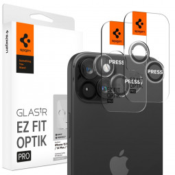 Spigen iPhone 15/15 Plus Max Glass tR EZ Fit Optik Pro Crystal Clear (2 Pack)
