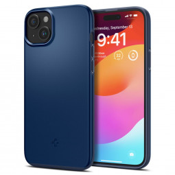 Spigen iPhone 15 Case Thin Fit Navy Blue