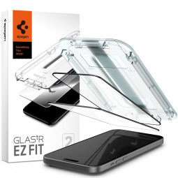 Spigen iPhone 15 Plus Glass tR EZ Fit FC Black (2 Pack)