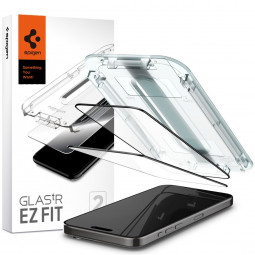 Spigen iPhone 15 Pro Max Glass tR EZ Fit FC Black (2 Pack)