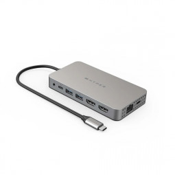 Targus HyperDrive Dual 4K HDMI 10-in-1 USB-C Hub For M1/M2/M3 MacBooks Silver