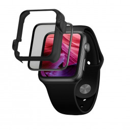 FIXED Tempered glass screen protector 3D Full-Cover for Apple Watch 40mm with applicator, full glue, black