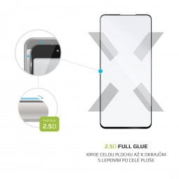 FIXED Tempered glass screen protector Full-Cover for Oppo A53, full screen bonding, black