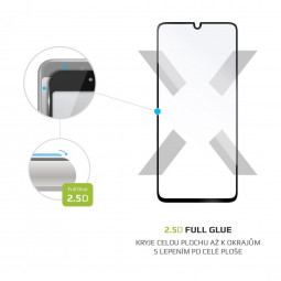 FIXED Tempered glass screen protector Full-Cover for Samsung Galaxy A41, full screen bonding, black
