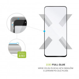 FIXED Tempered glass screen protector Full-Cover for Samsung Galaxy A71, full screen bonding, black