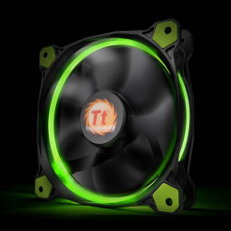 Thermaltake CL-F038-PL12GR-A Riing 12cm Cooler Black/Green LED