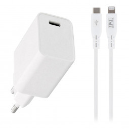TnB 20W USB Type-C Power Delivery + USB Type-C to Lightning cable White