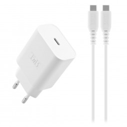 TnB 20W Wall Charger + USB-C Power Delivery cable 1m  White