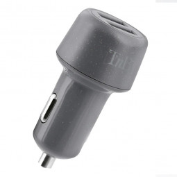 TnB 2xUSB-A 24W ECO-friendly car charger Grey