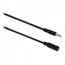 TnB Jack 3.5mm male/jack 3.5mm female extension cable 5m Black