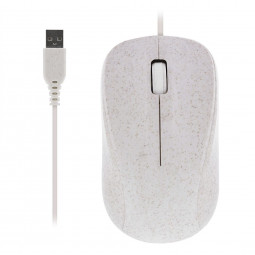 TnB ECO Bioplastic wired mouse White