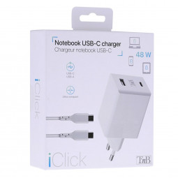 TnB iClick 48W Mini USB Type-C Universal Charger White