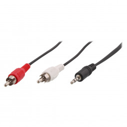 TnB Jack 3,5mm male/2RCA male cable 1,2m Black