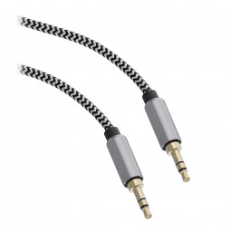 TnB Jack 3,5mm male/jack 3,5mm male cable 1m Black/White