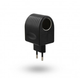 TnB Mains plug to cigarette lighter adapter 1 port 12W Black