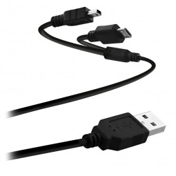 TnB Micro USB cable 2in1 1m Black