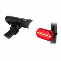 TnB Pack of front and rear LED lights for bike