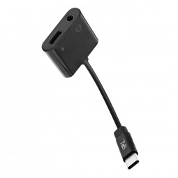 TnB USB-C to jack 3.5mm/USB-C adaptor Black