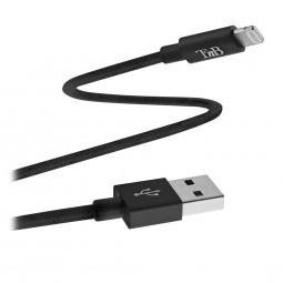 TnB USB Lightning braided cable 2m Black