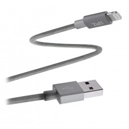TnB USB Lightning braided cable 2m Grey