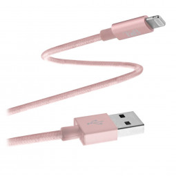 TnB USB Lightning braided cable 2m Pink Gold