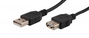 TnB USB male/female cable 1,8m Black