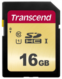 Transcend 16GB SDXC SDC500S Class 10 U1 V30