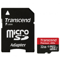 Transcend 32GB microSDHC Class10 UHS-I + adapterrel
