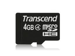 Transcend 4GB microSDHC Class 4 adapter nélkül