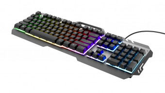 Trust GXT 853 Esca Metal Rainbow Gaming Keyboard Black HU