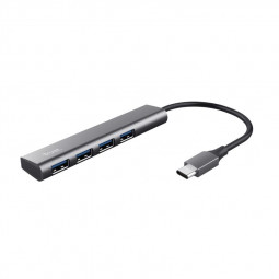 Trust Halyx USB-C to 4 Port USB3.2 Gen1 HUB Aluminium Grey
