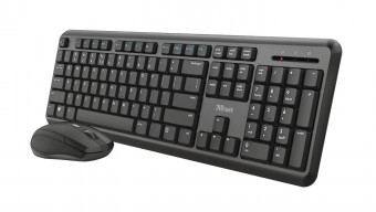 Trust Ody Wireless Silent Keyboard and Mouse Set Black US