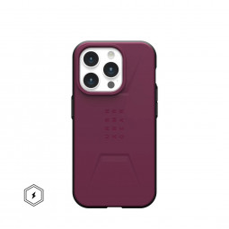 UAG Civilian case for MagSafe iPhone 15 Pro Bordeaux