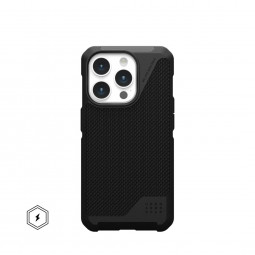 UAG Metropolis LT case for MagSafe iPhone 15 Pro Kevlar Black