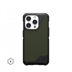 UAG Metropolis LT case for MagSafe iPhone 15 Pro Kevlar Olive