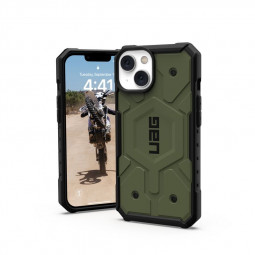 UAG Pathfinder MagSafe, olive - iPhone 14