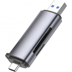 UGREEN 2-in-1 USB-C OTG Card Reader Grey