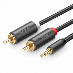 UGREEN 3,5mm jack-2xRCA male/male cable 1m Black