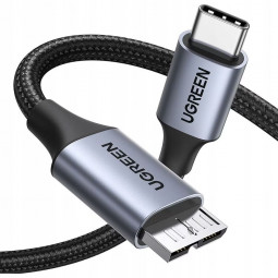 UGREEN MicroUSB-B - USB-C Cable 0,5m Black/Grey