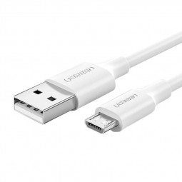 UGREEN USB-A to micro USB male/male cable 0,25m White
