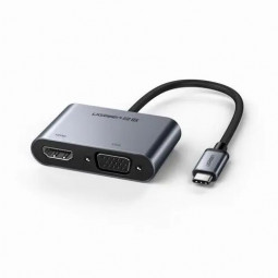 UGREEN USB-C to HDMI and VGA Adapter 4K Black