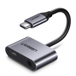 UGREEN USB-C to USB-C + 3,5mm Jack Adapter Grey