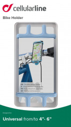 Cellularline Universal Bike Holder for mobile phones to attach to the handlebars, blue