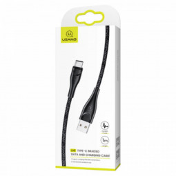Usams U41 Type-C Braided Data and Charging Cable 1m Black