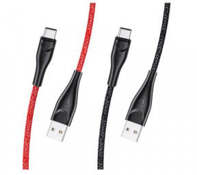 Usams U41 Type-C Braided Data and Charging Cable 1m Red