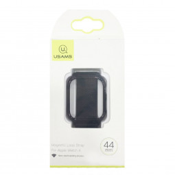 Usams ZB68IW1 Magnetic Loop Strap For Apple Watch 44mm Black