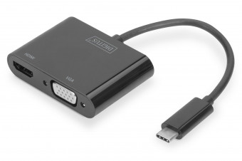 Digitus USB Type C to HDMI + VGA Adapter