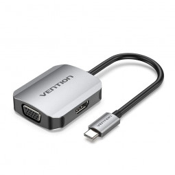 Vention USB-C to HDMI/VGA Converter Grey