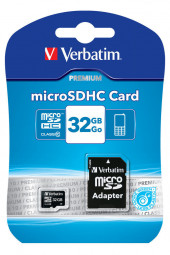 Verbatim 32GB microSDHC Premium Class10 + adapter