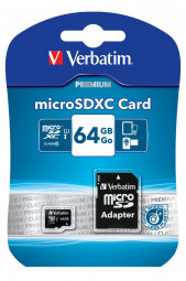 Verbatim 64GB microSDXC Class10 + adapter